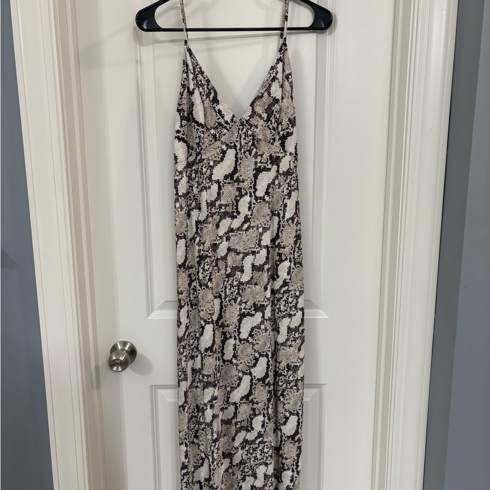 Snake Print Maxi Dress